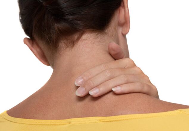 Pain in the neck with cervical spinal osteochondrosis